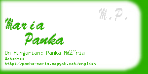 maria panka business card